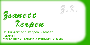 zsanett kerpen business card